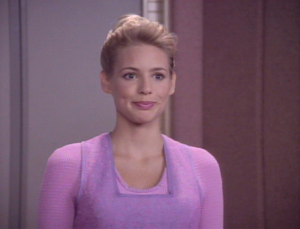 Olivia d’abo as Amanda Rogers in Star Trek: The Next Generation p...